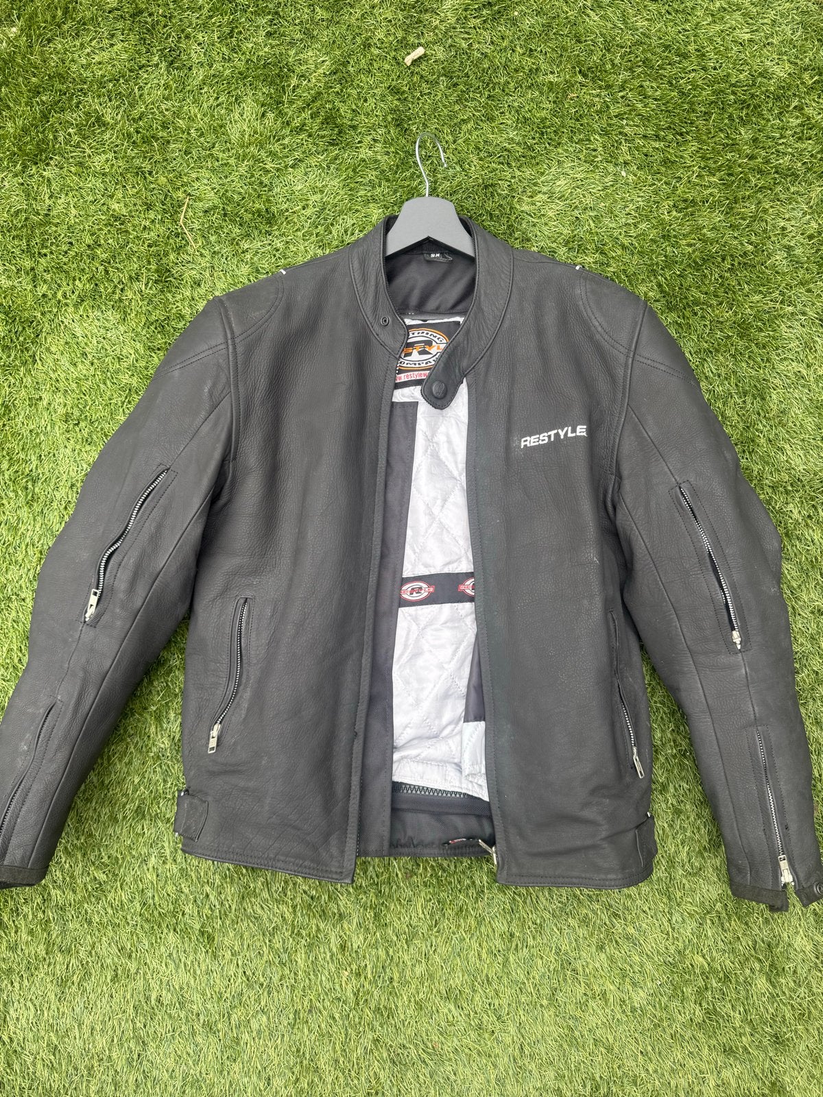 Restyle Motorjas Leer Maat S met Bescherming, Motoren, Kleding | Motorkleding, Ophalen of Verzenden, Tweedehands, Heren, Jas | leer