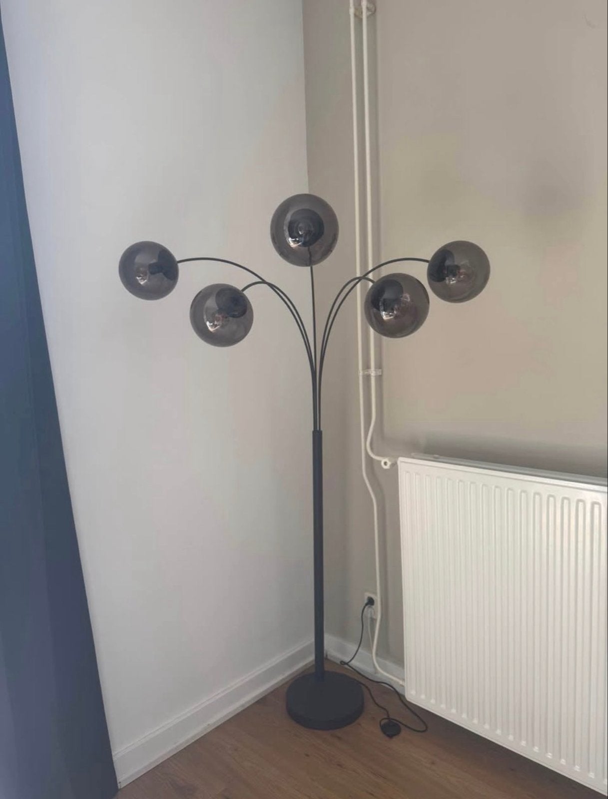Vloerlamp met glazen bollen - Eijerkamp, Huis en Inrichting, Ophalen, Zo goed als nieuw, Glas, 150 tot 200 cm
