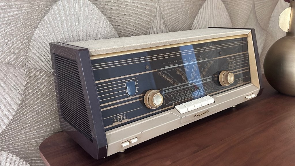 Vintage Philips R4X12A/93 buizenradio, Ophalen of Verzenden, Niet werkend, Overige typen