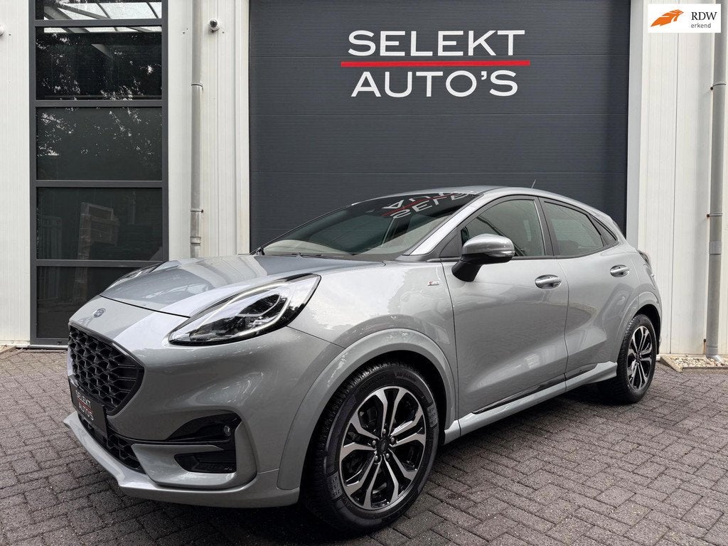 Ford Puma 1.0 EcoBoost Hybrid ST-Line 125 Pk BTW Navi/LED/Cr, Auto's, Ford, Voorwielaandrijving, Zwart, Origineel Nederlands, Bedrijf