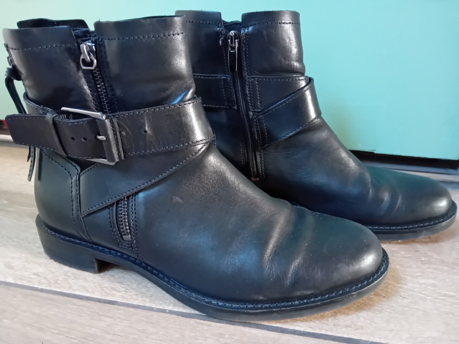 Zwarte Ecco schoenen maat 40, Kleding | Dames, Ophalen of Verzenden, Zo goed als nieuw, Zwart, Sneakers of Gympen