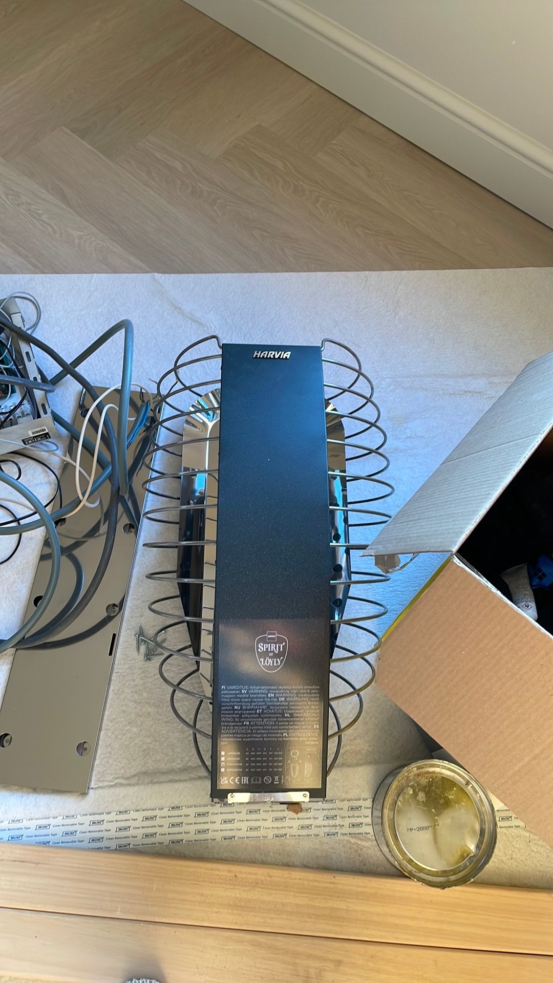 Electrische saunaoven zonder stenen, Sport en Fitness, Sauna, Ophalen, Nieuw, Toebehoren