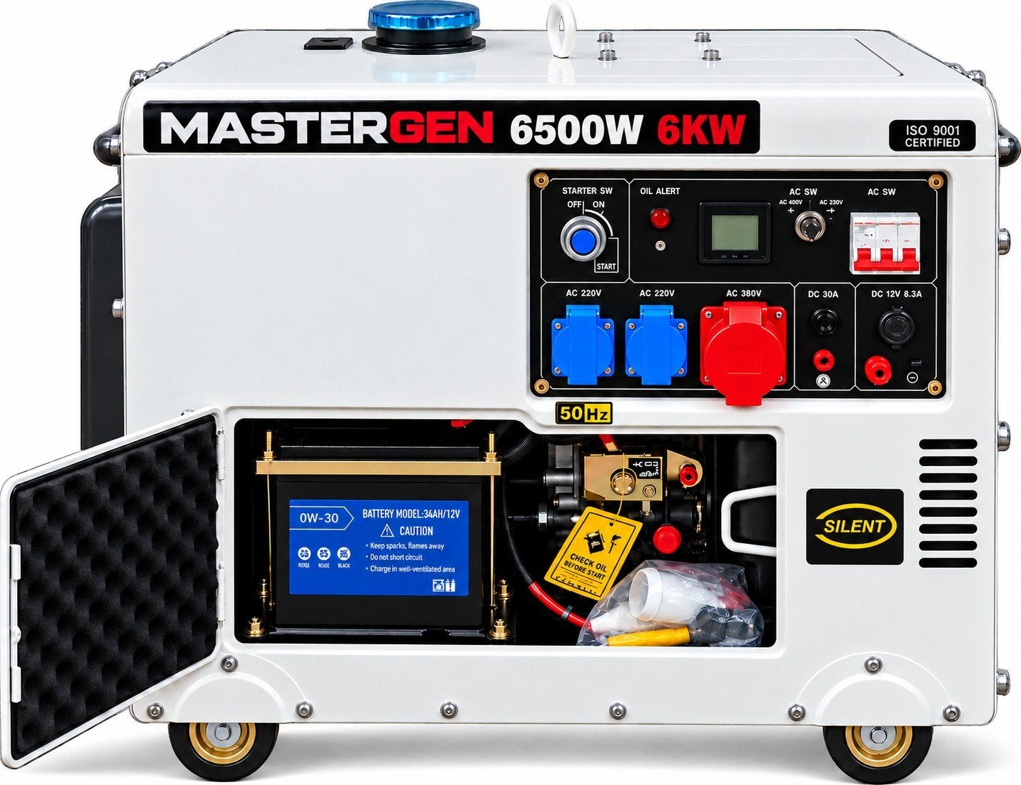 aggregaat/generator 6500w 6,5kw Silent nieuw gratis bezorg, Doe-het-zelf en Verbouw, Nieuw, Ophalen of Verzenden, 5 tot 10 kVA