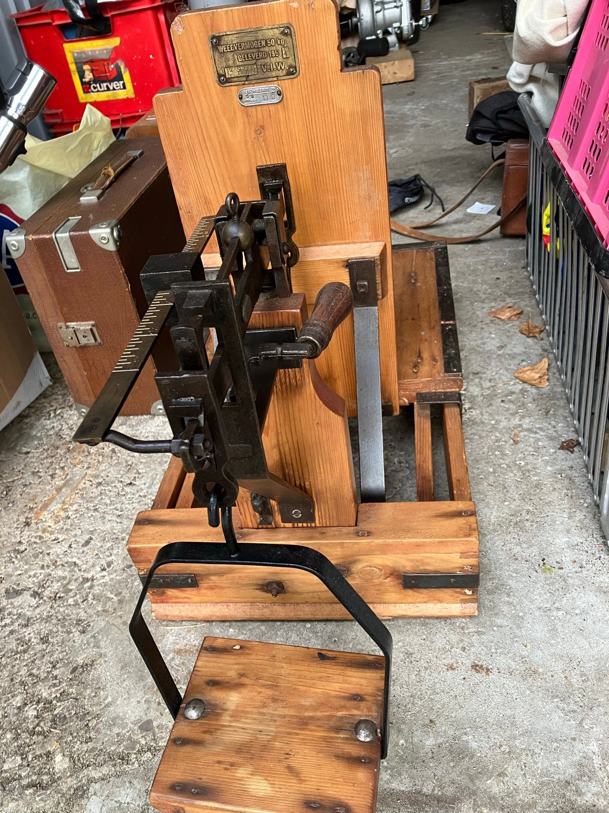 Antieke Bascule Weegschaal - Tot 50kg - Perfecte Staat, Ophalen