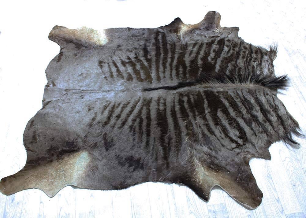 Zgan VEL GESTREEPTE GNU / WILDEBEEST (geen koeienvel), Ophalen of Verzenden, Zo goed als nieuw, Nvt, Industrieel