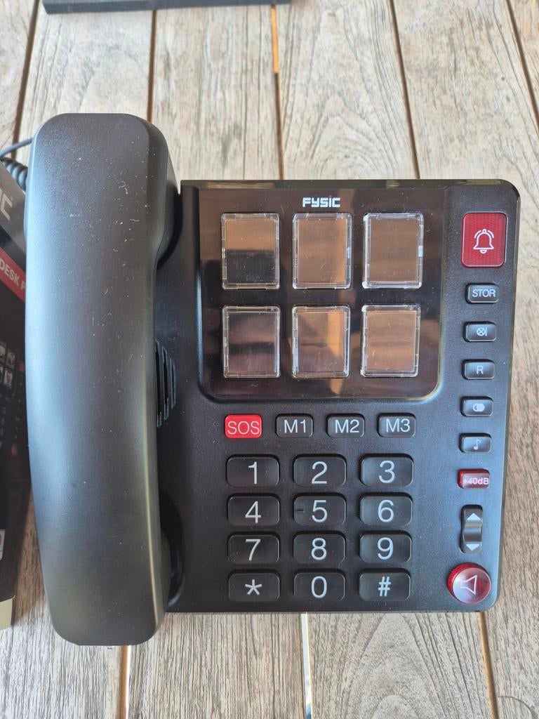 Fysic seniorentelefoon met grote toetsen en SOS-knop, Telecommunicatie, Vaste telefoons | Niet Draadloos, Ophalen, Zo goed als nieuw