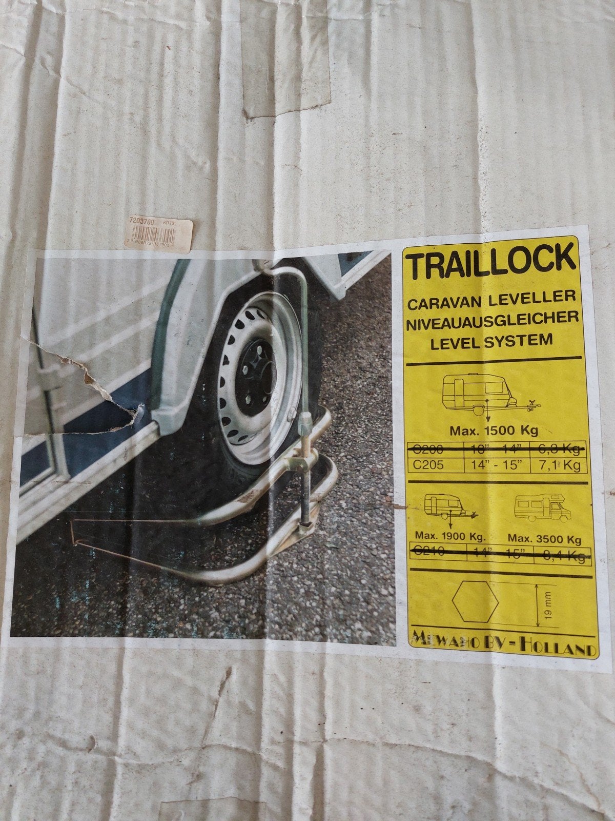 Traillock caravan leveller, Ophalen, Gebruikt