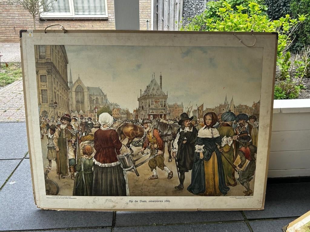 De Dam te Amterdam, omstreeks 1650, Ophalen of Verzenden, Stad- en Dorpsgezichten