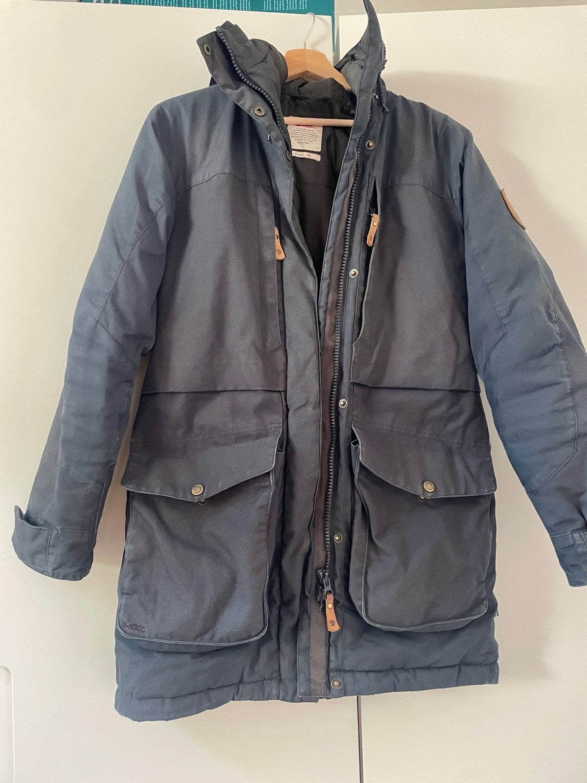 Fjallraven winterjas XS, Ophalen of Verzenden, Zo goed als nieuw, Maat 38/40 (M), Blauw
