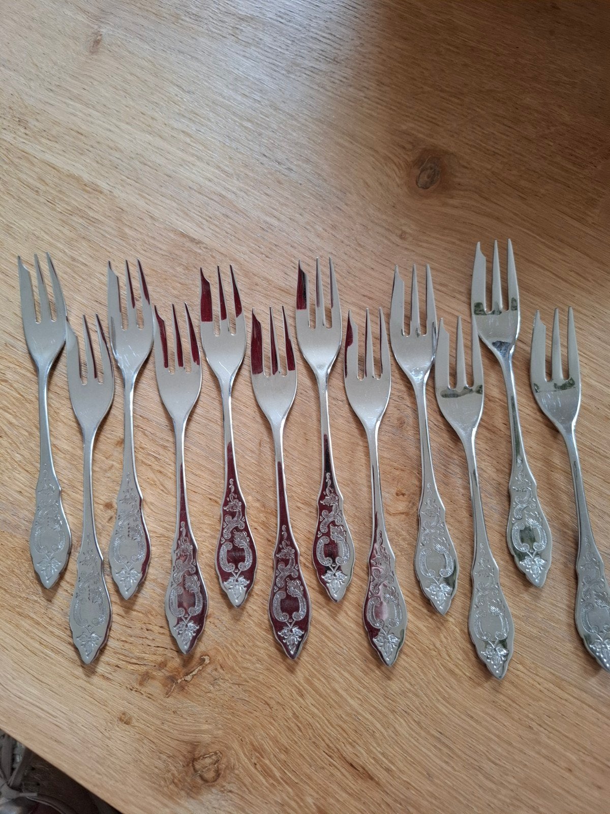 12 Vintage BSF Taartvorkjes - Sierlijk Bestek, Ophalen of Verzenden
