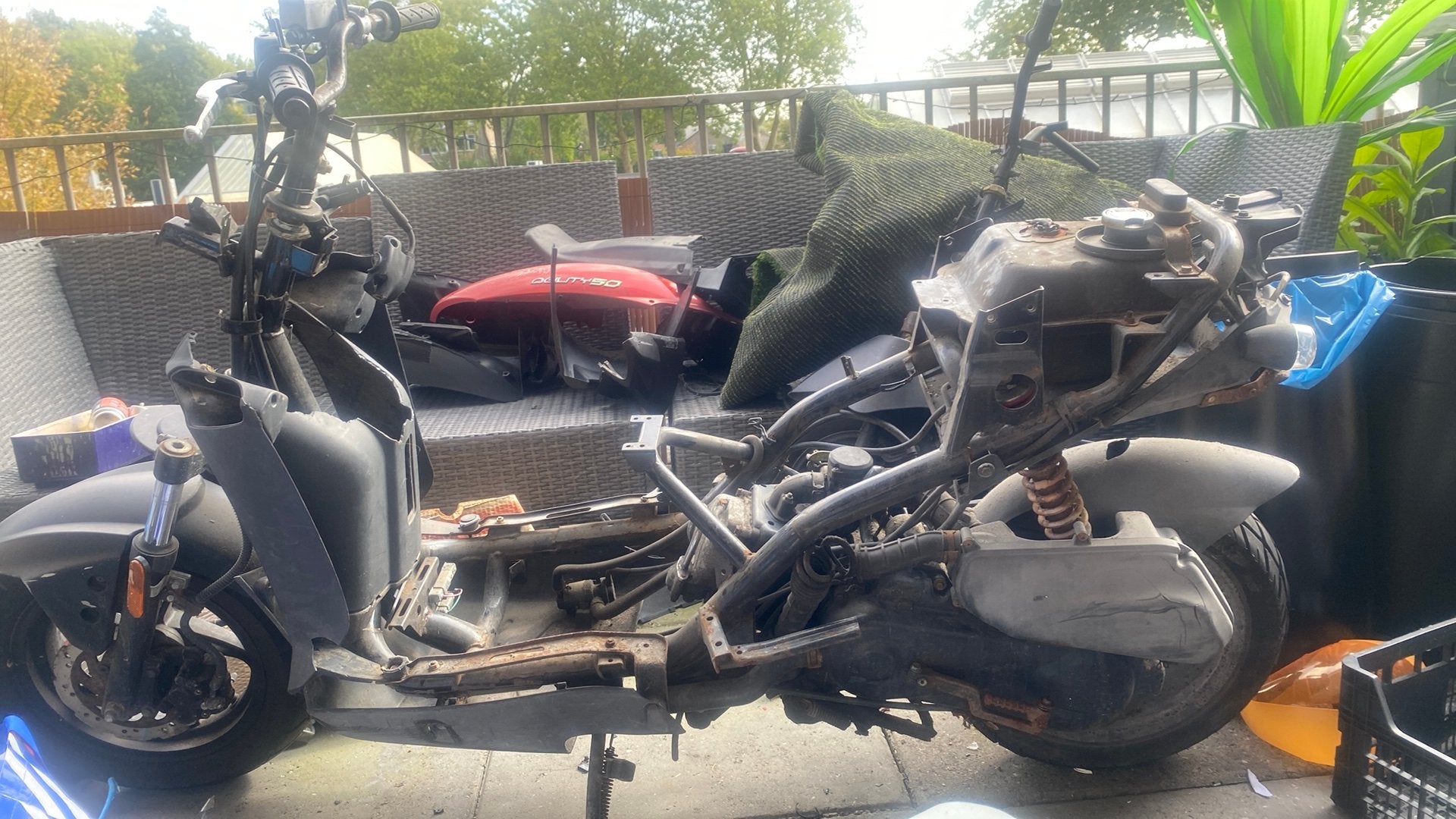 Kymco & la souris scooter frames + motor, Ophalen, Gebruikt