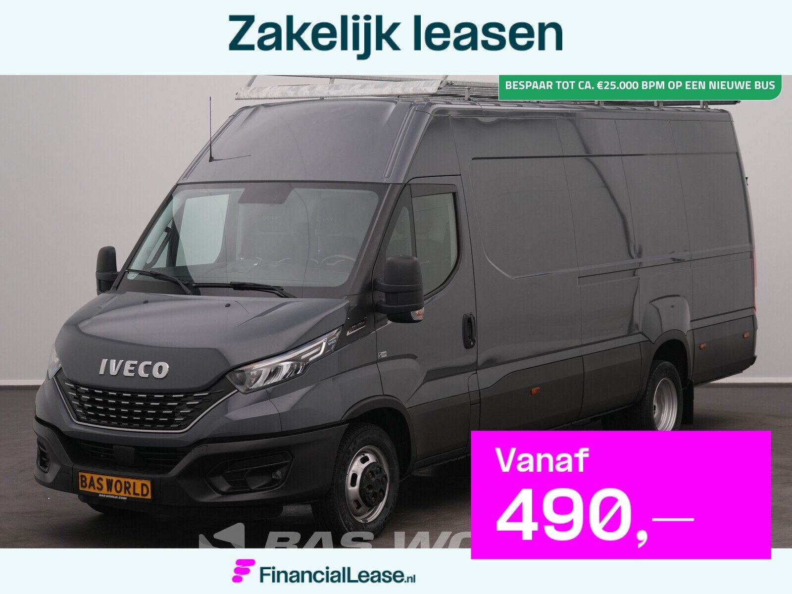 Iveco Daily 35C18 3.0L Automaat L3H2 LED 3,5t Trekhaak Dubbe, Automaat, 2872 kg, Stof, Gebruikt