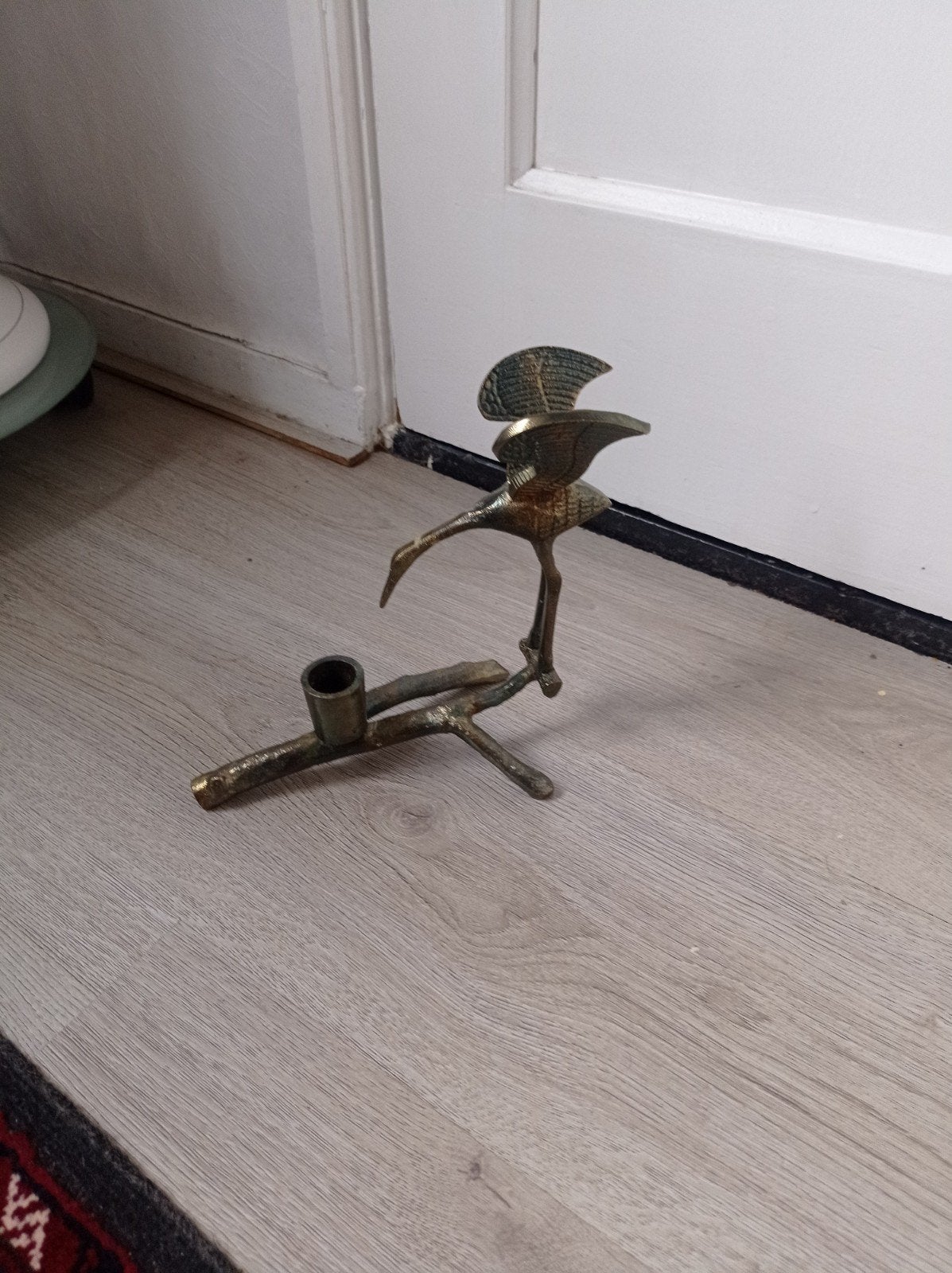 Hollywood Regency Kraanvogel Kandelaar op Tak, Verzamelen, Ophalen of Verzenden