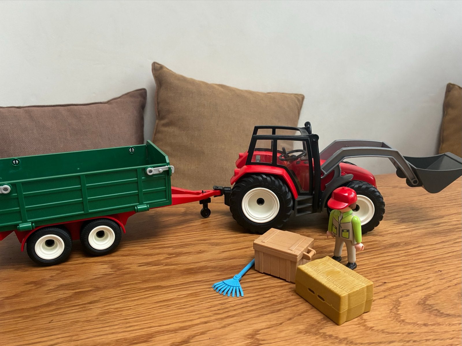 Playmobil Tractor met Boer en Aanhanger, Kinderen en Baby's, Speelgoed | Playmobil, Ophalen, Gebruikt, Complete set, Voertuig
