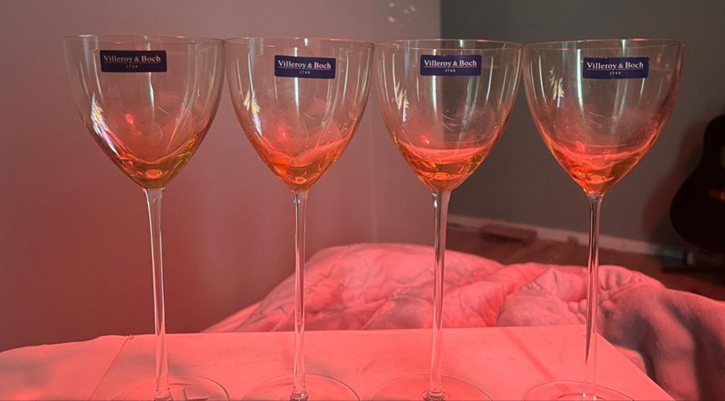 Villeroy & Boch Mankai Golden Amber Wijnglazen - Set van 4, Ophalen