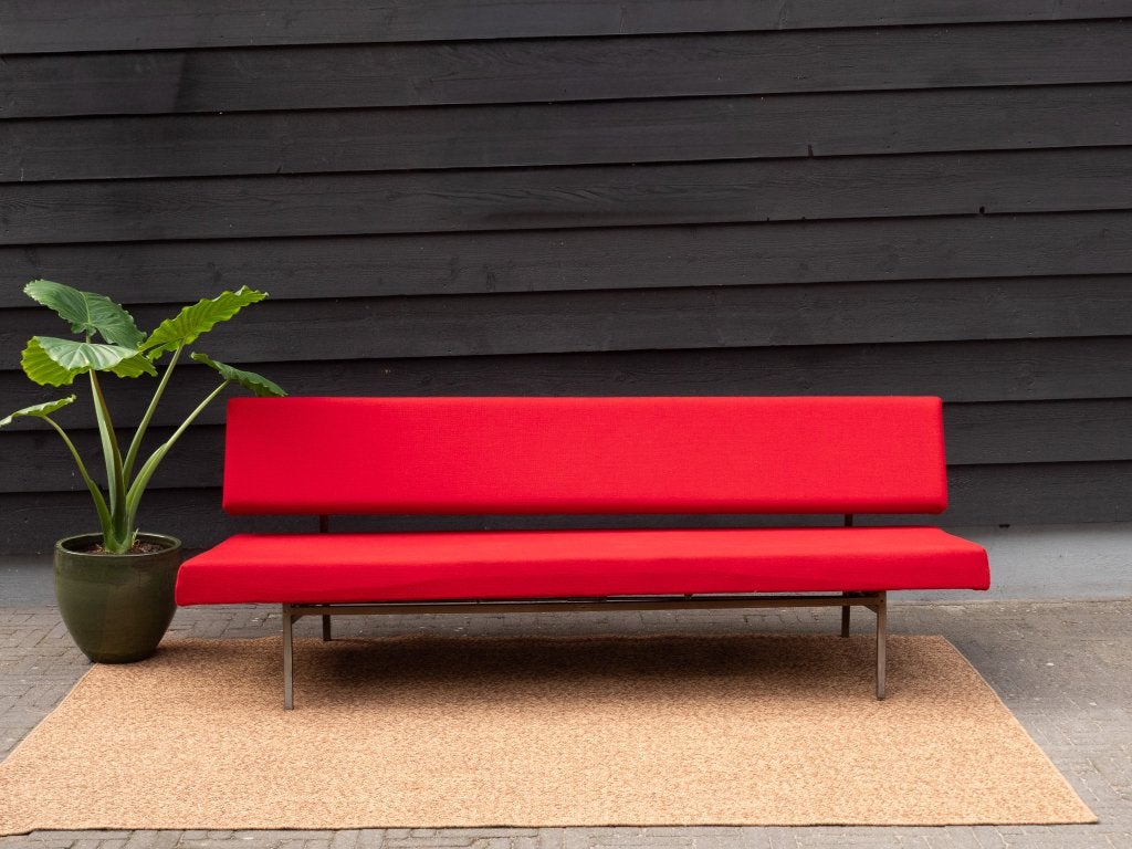 Vintage Gelderland Slaapbank | Rob Parry daybed bank | Rood, Huis en Inrichting, Vintage, Mid-century, Design, -, -, 150 tot 200 cm