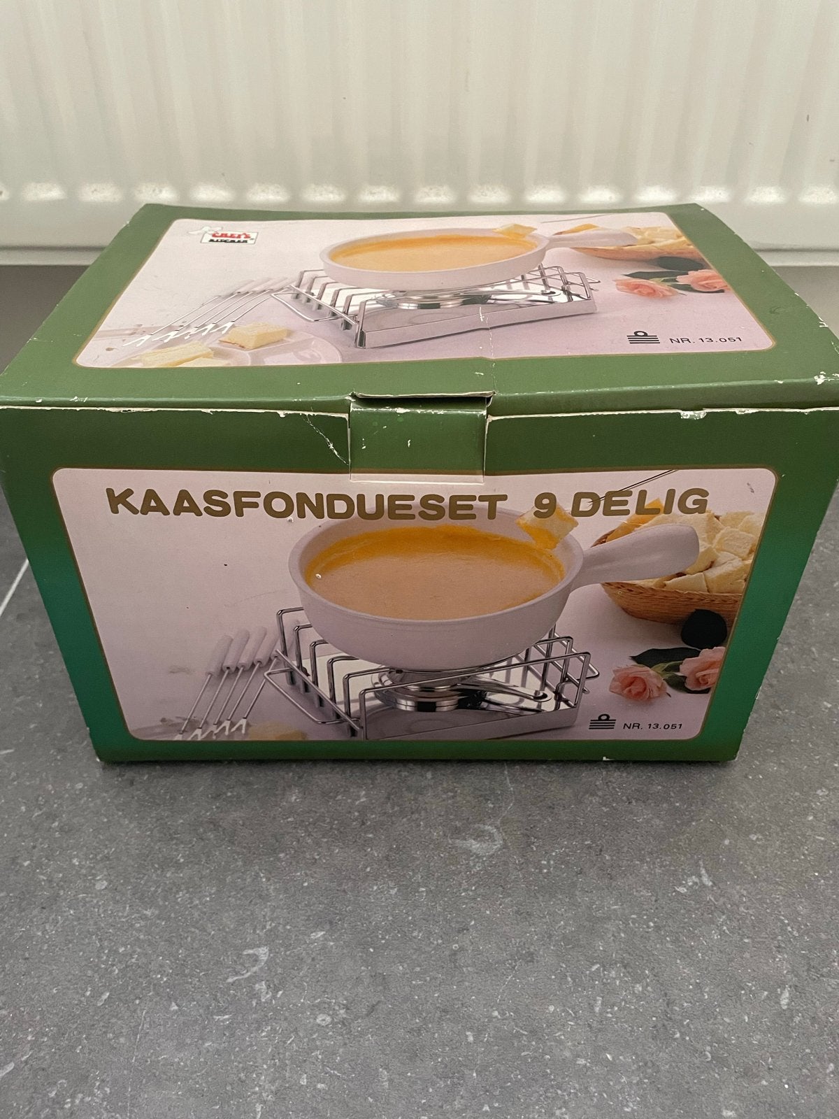Nieuw 9-delig kaasfondueset in doos, Overige typen, Nieuw, Ophalen of Verzenden, Metaal