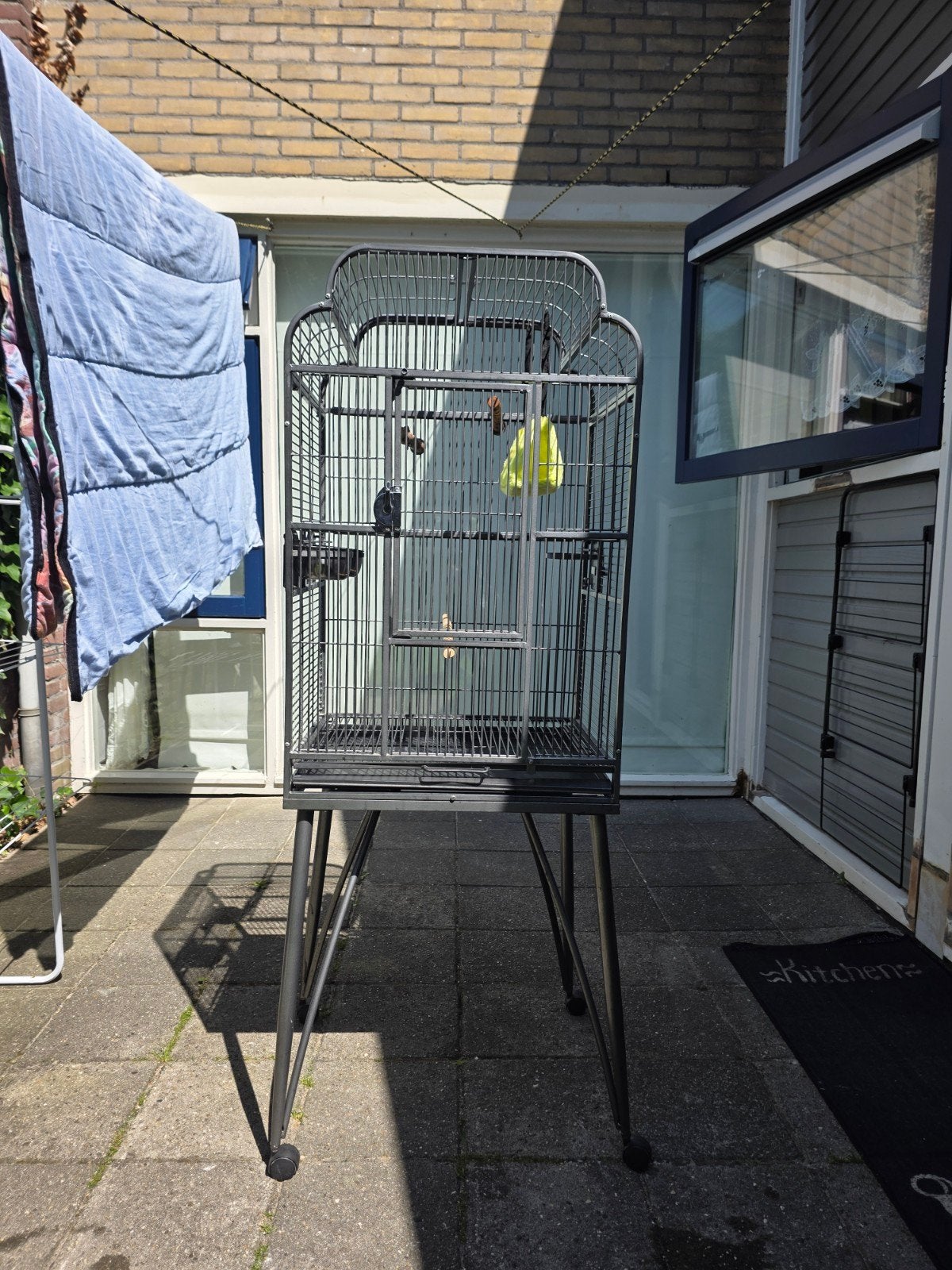 Parkieten kooi, Dieren en Toebehoren, Vogels | Hokken en Kooien, Ophalen, Zo goed als nieuw, Metaal, Vogelkooi