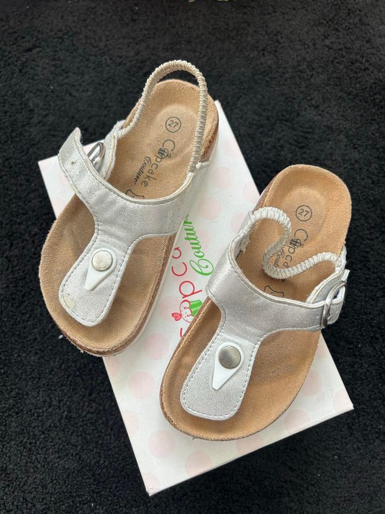 Cupcake Couture zilveren sandalen maat 27, Ophalen of Verzenden, Zo goed als nieuw, Meisje, Schoenen