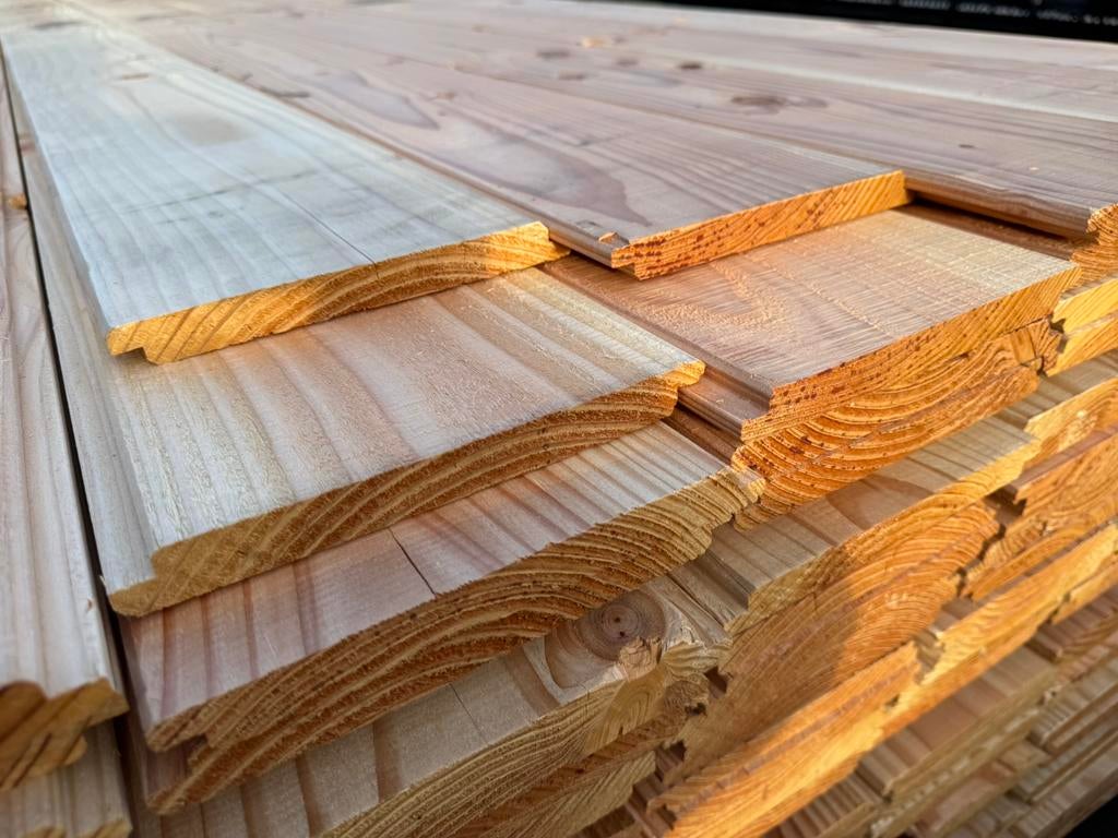 Douglas halfhouts planken | 18x195 mm | 400 - 500 cm, Ophalen, Nieuw, 250 cm of meer, Planken