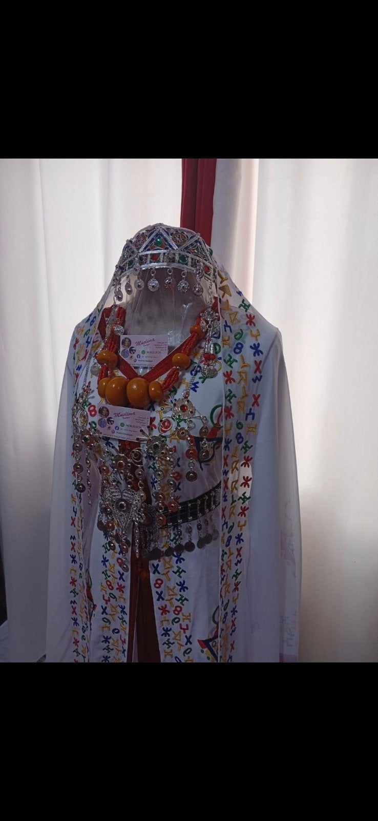 Traditionele Marokkaanse /Amazigh jurk met sieraden, Ophalen of Verzenden, Zo goed als nieuw, Carnaval