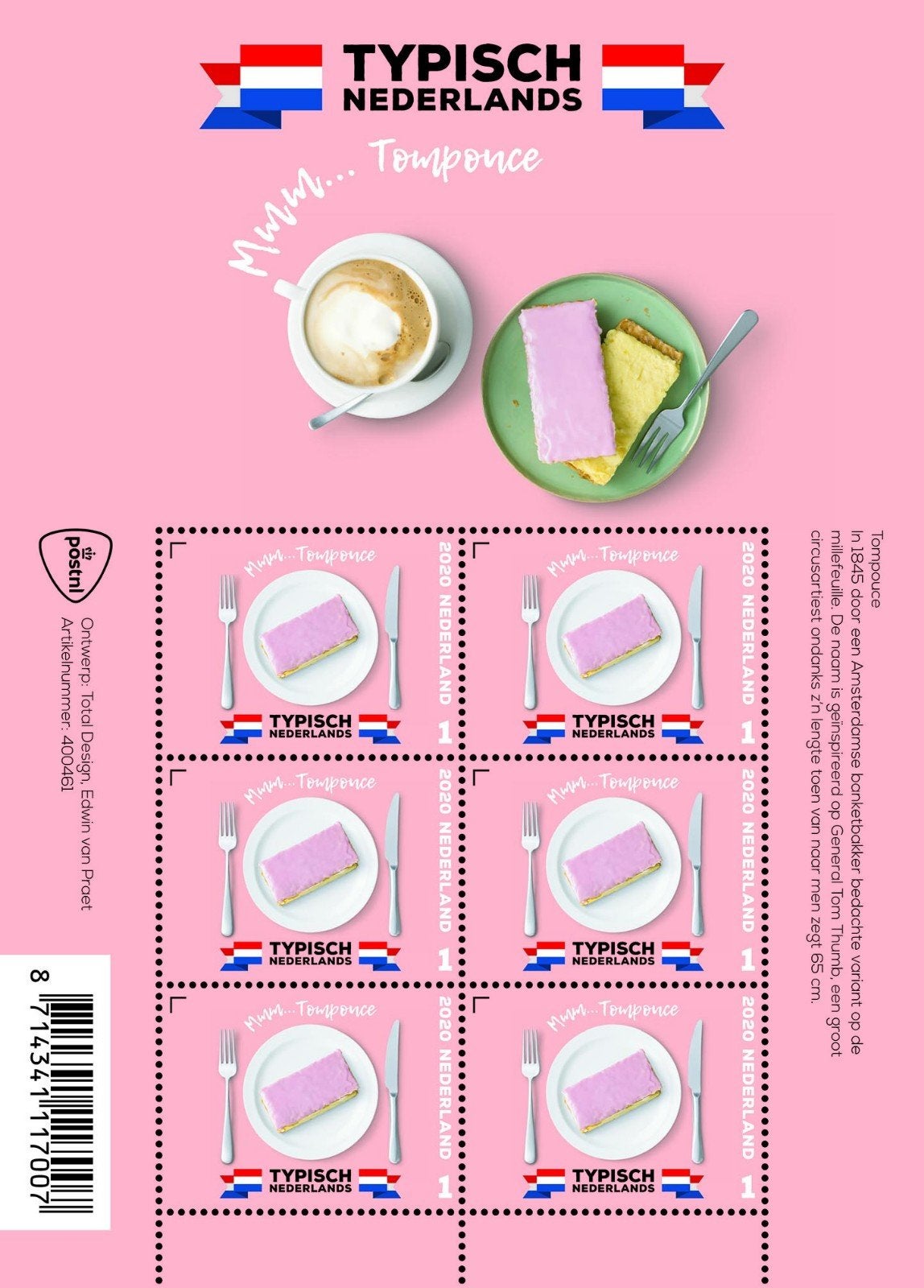 2020 Vel Typisch Nederlands Tompouce Postfris., Verzenden, Postfris