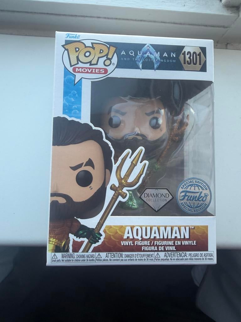 Funko Pop! Aquaman 1301 Diamond Edition Nieuw in doos, Ophalen of Verzenden, Nieuw