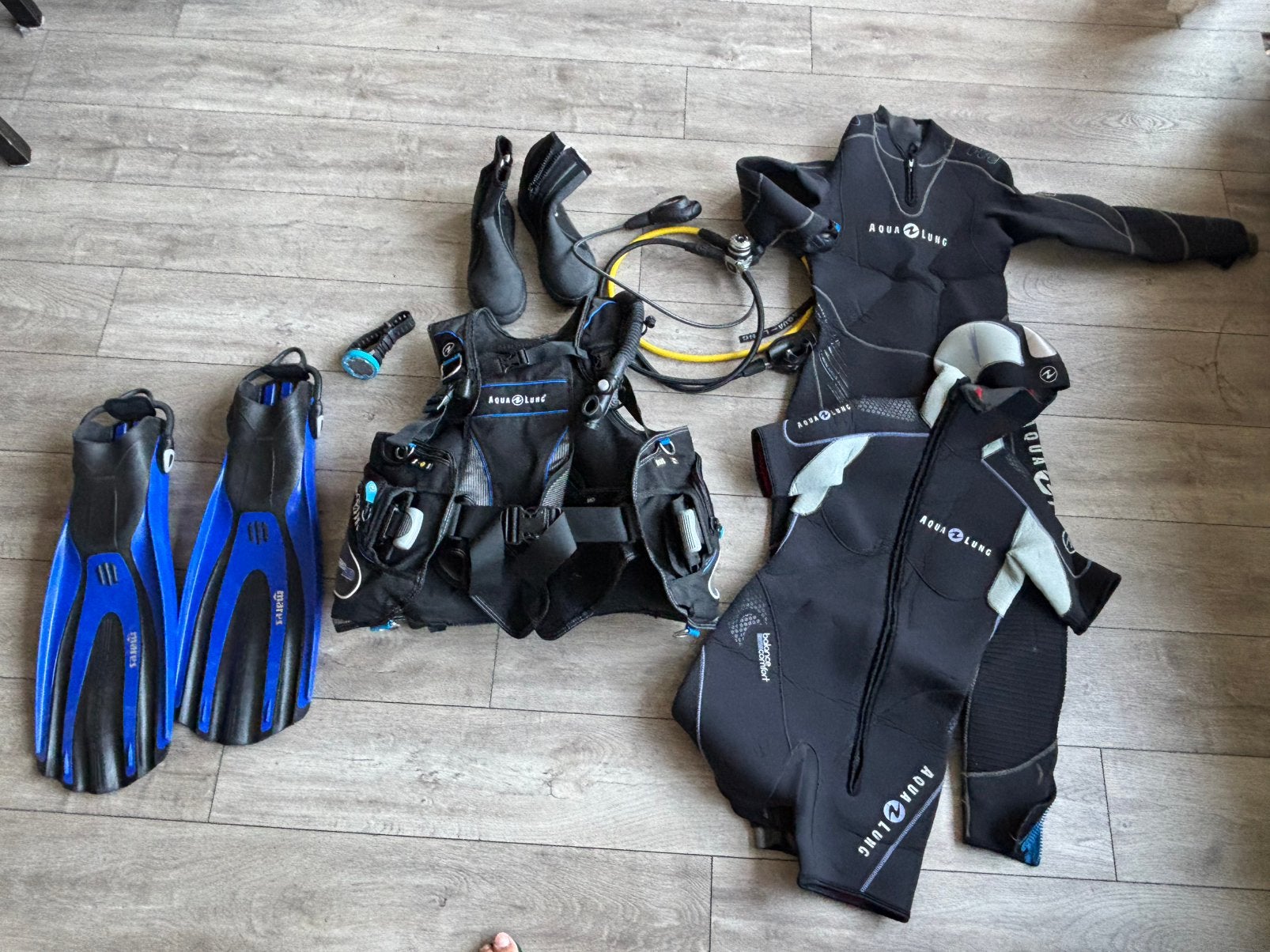 Volledige duikuitrusting zsm weg, Watersport en Boten, Duiken, Ophalen of Verzenden, Zo goed als nieuw