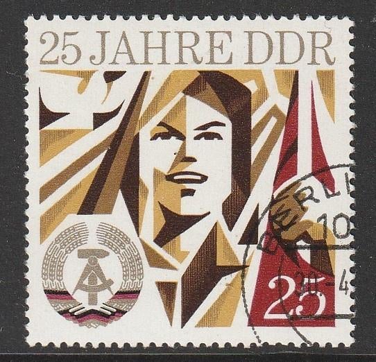 DDR 1974 1951 DDR 25 jaar 25p, Gest, Ophalen of Verzenden, DDR, Gestempeld