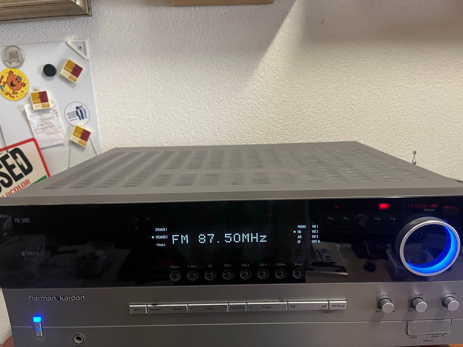Harman Kardon HK 3480 Stereo Receiver - FM 87.50MHz, Gebruikt, 120 watt of meer, Stereo, Ophalen