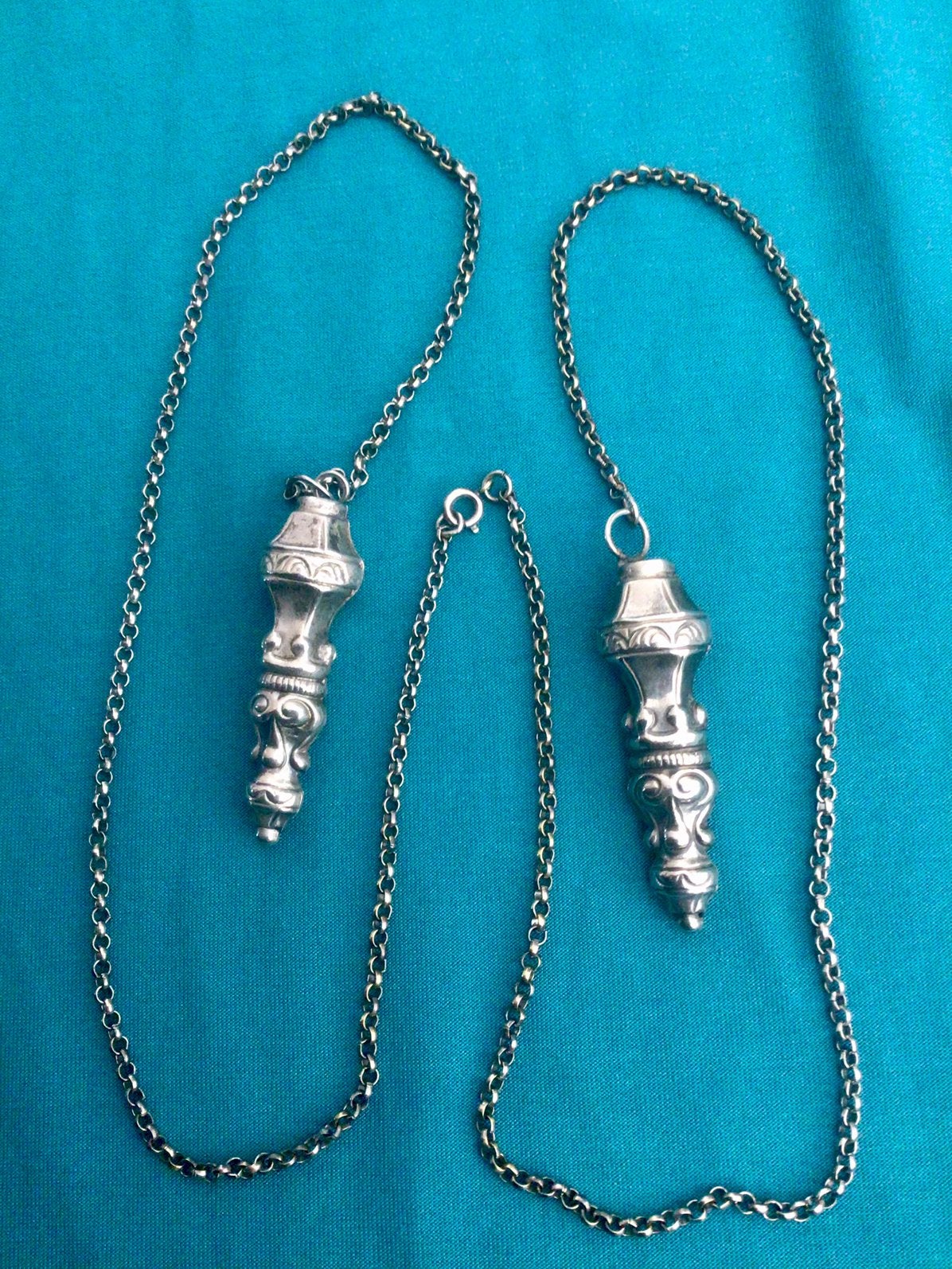 Zilveren antieke breipenbeschermers/ breipendoppen, Ophalen of Verzenden, Zilver