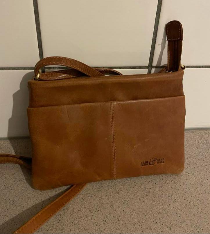 Contigo Fairtrade tas schoudertas crossbody handmade Germany, Ophalen of Verzenden, Zo goed als nieuw, Schoudertasje