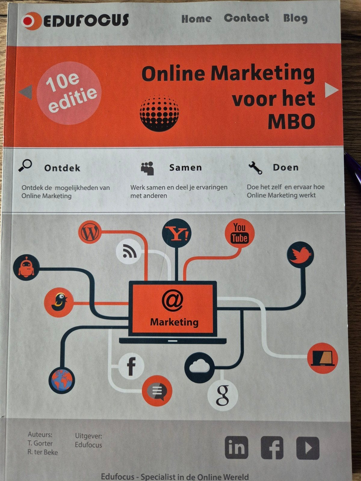 Online Marketing voor het MBO - 10e editie, Boeken, E-commerce en Internet, Ophalen of Verzenden, Zo goed als nieuw, T. Gorter, R. ter Beke