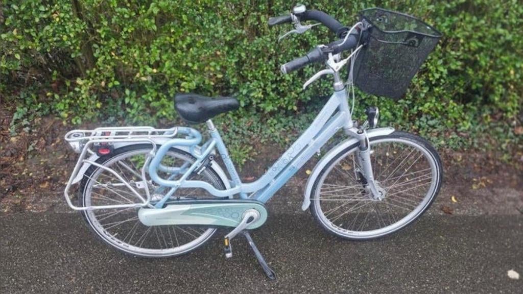 Nette Sparta moederfiets met mand en dubbele standaard, Terugtraprem, Gebruikt, Ophalen of Verzenden, 0 zitjes
