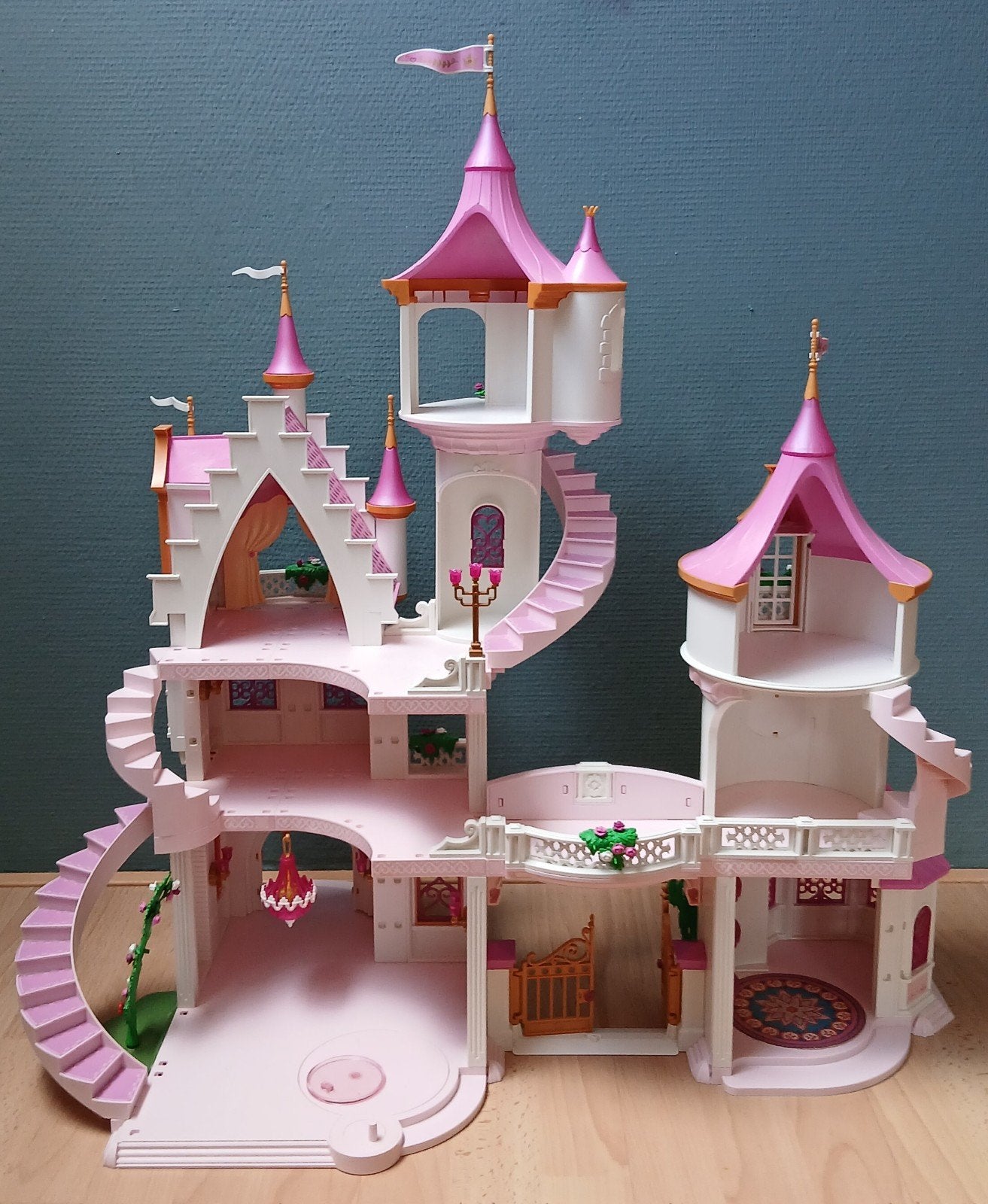 Playmobil Prinsessenkasteel 70447 met twee extra sets, Kinderen en Baby's, Ophalen of Verzenden, Gebruikt, Kasteel/Fort