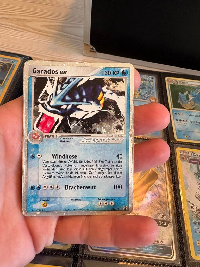 Gyarados ex, Ophalen of Verzenden, Zo goed als nieuw, Meerdere kaarten, Foil