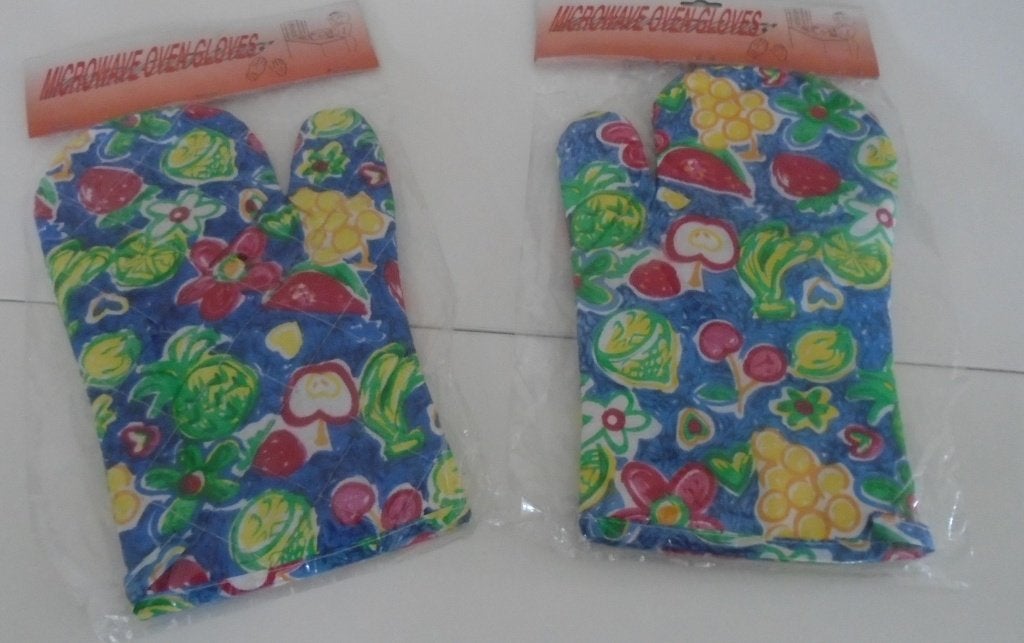 MICROWAVE OVENHANDSCHOEN FRUIT GROENTEN BLOEMEN Nieuw, Huis en Inrichting, Keuken | Textiel, -, Nieuw, Ophalen of Verzenden, Textiel overig