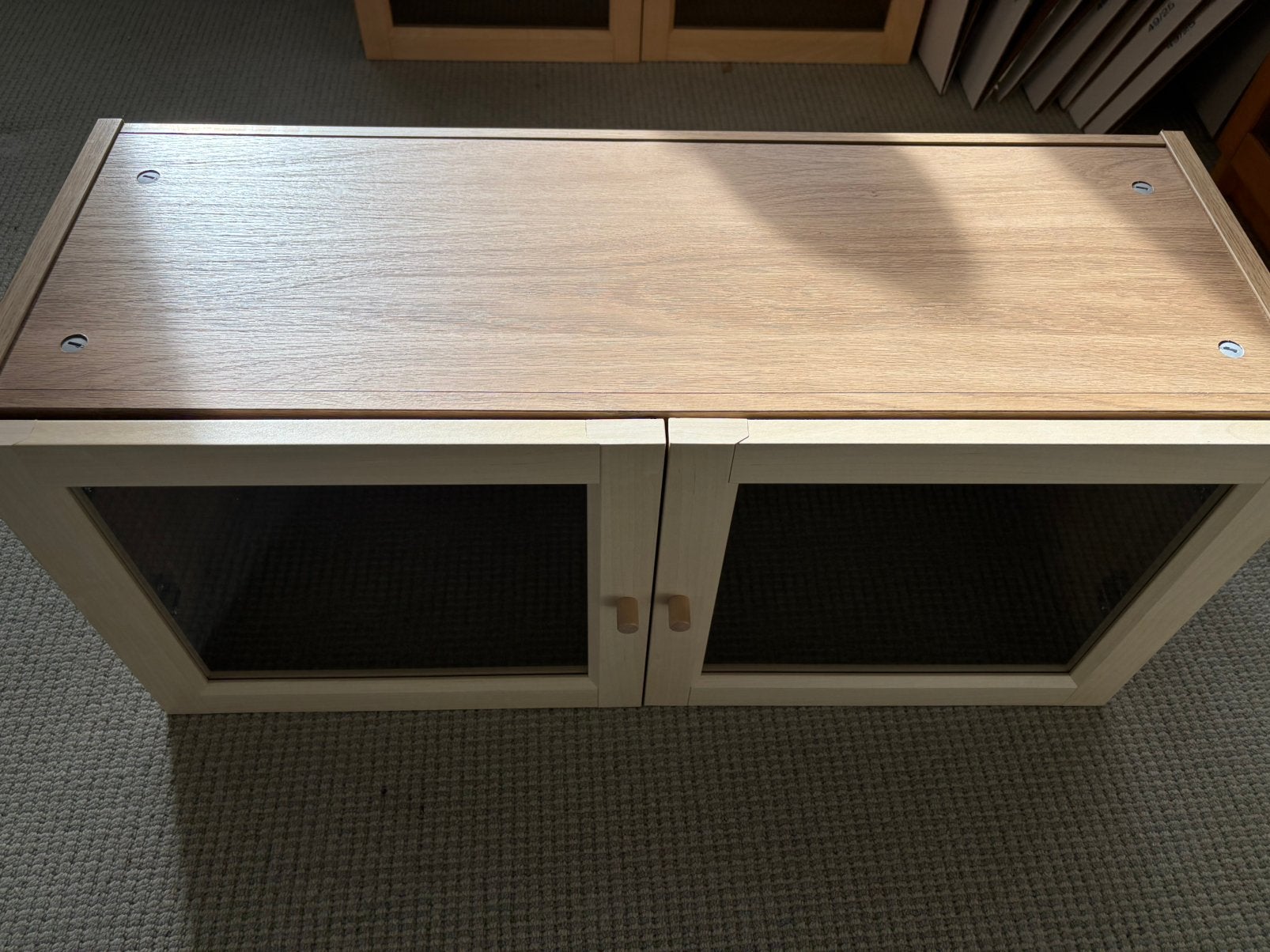 Ikea Billy bovendeel beuken/berken met deurtjes 80x28x35 cm, Ophalen, Zo goed als nieuw, 25 tot 50 cm, 50 tot 100 cm