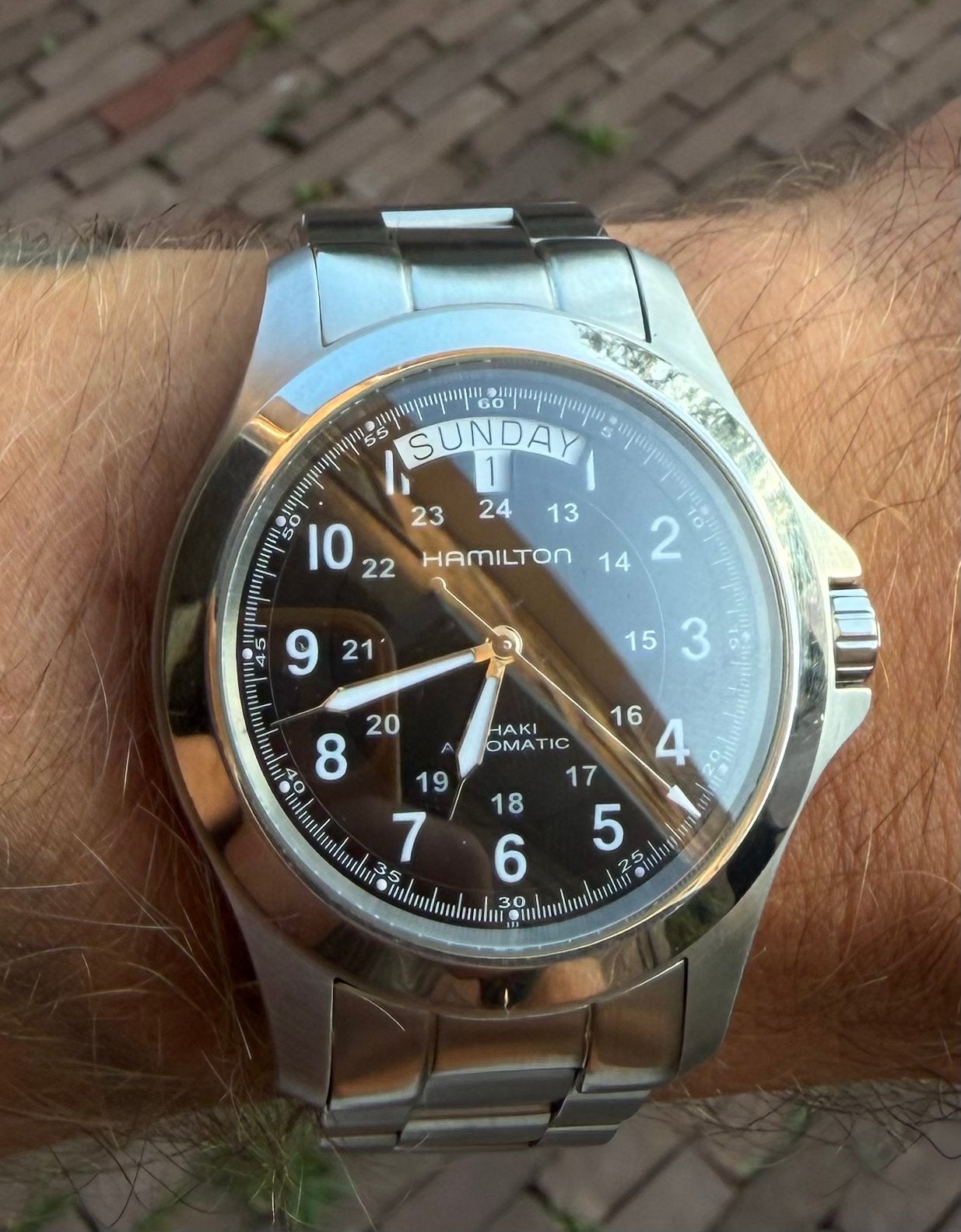 Hamilton Khaki Field King Automatic Horloge, Sieraden, Tassen en Uiterlijk, Horloges | Heren, Zo goed als nieuw, Polshorloge, Overige merken