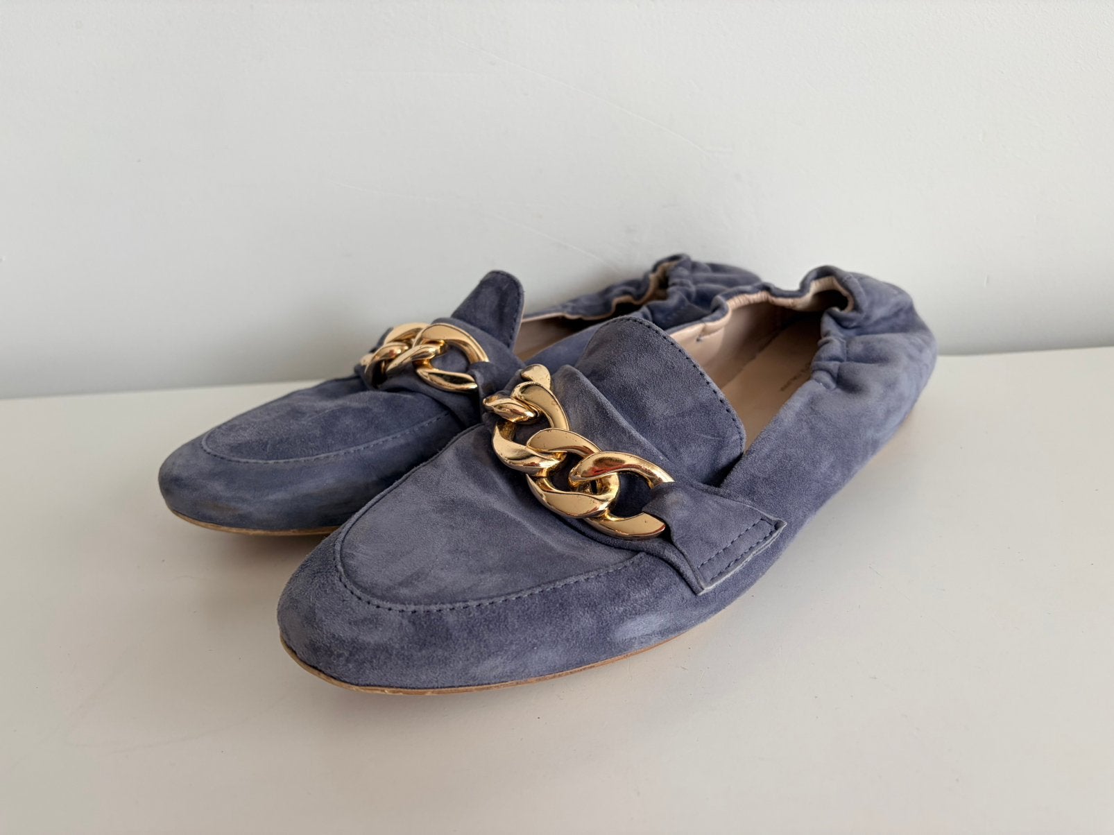 Mace loafers/moccasins blauw suède maat 39 ZGAN!!!, Mace, Blauw, Ophalen of Verzenden, Zo goed als nieuw