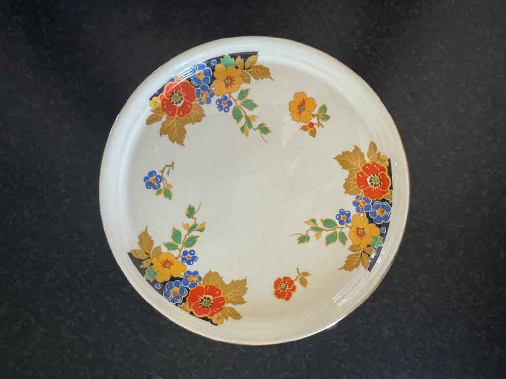 Vintage bloempot en schotel, mosa Plateelbakkerij maastricht, Antiek en Kunst, Antiek | Keramiek en Aardewerk, Ophalen