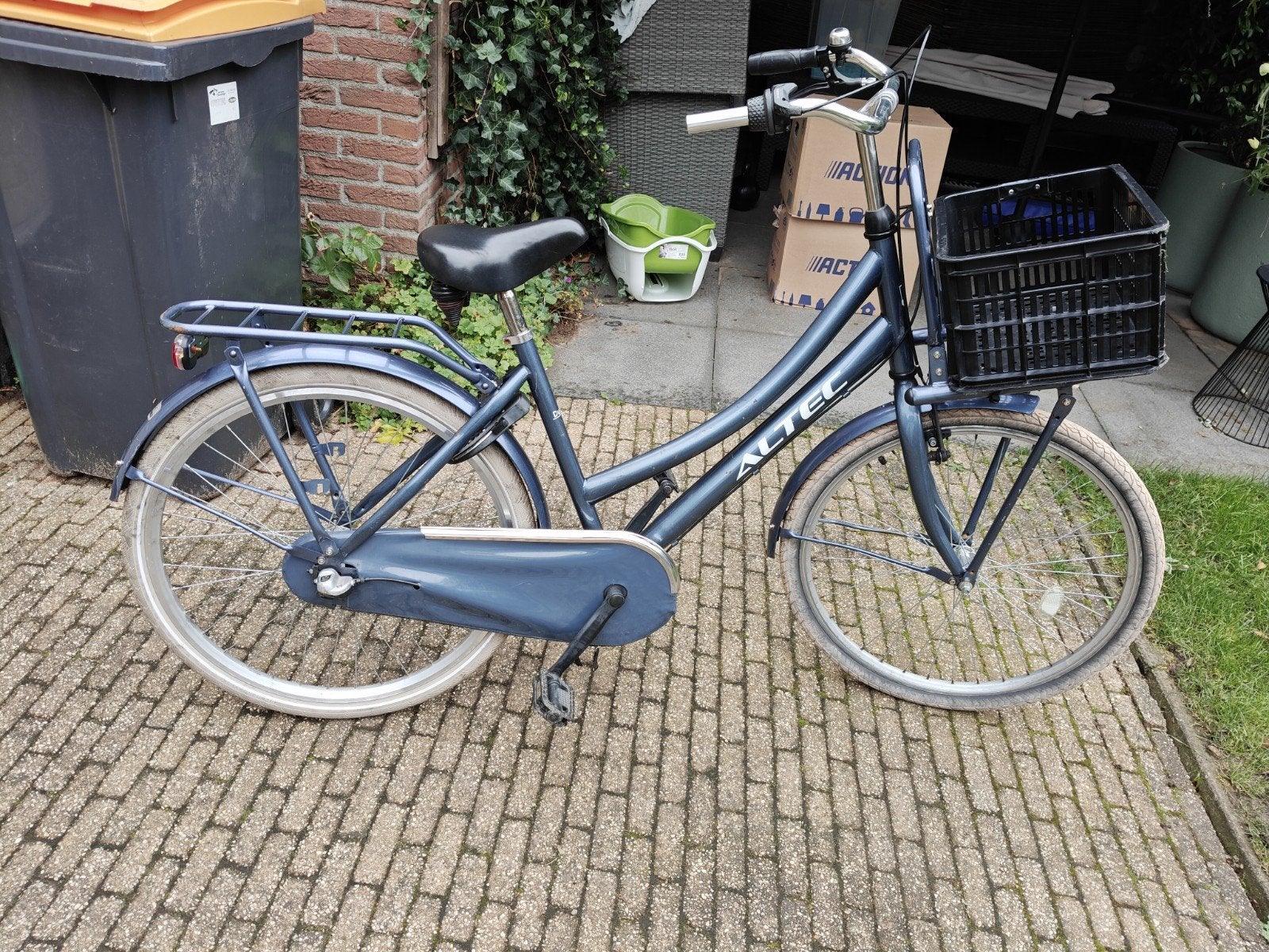 Altec fiets met mand en bagagedrager, Terugtraprem, Gebruikt, Overige merken, Ophalen