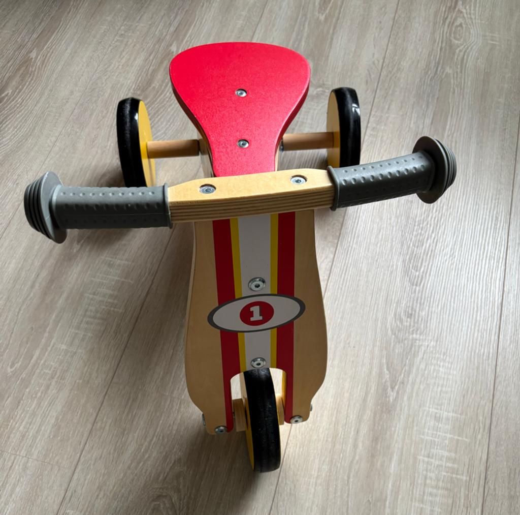 Houten loopfiets - peuter fiets - driewieler, Ophalen, Zo goed als nieuw, Loopfiets