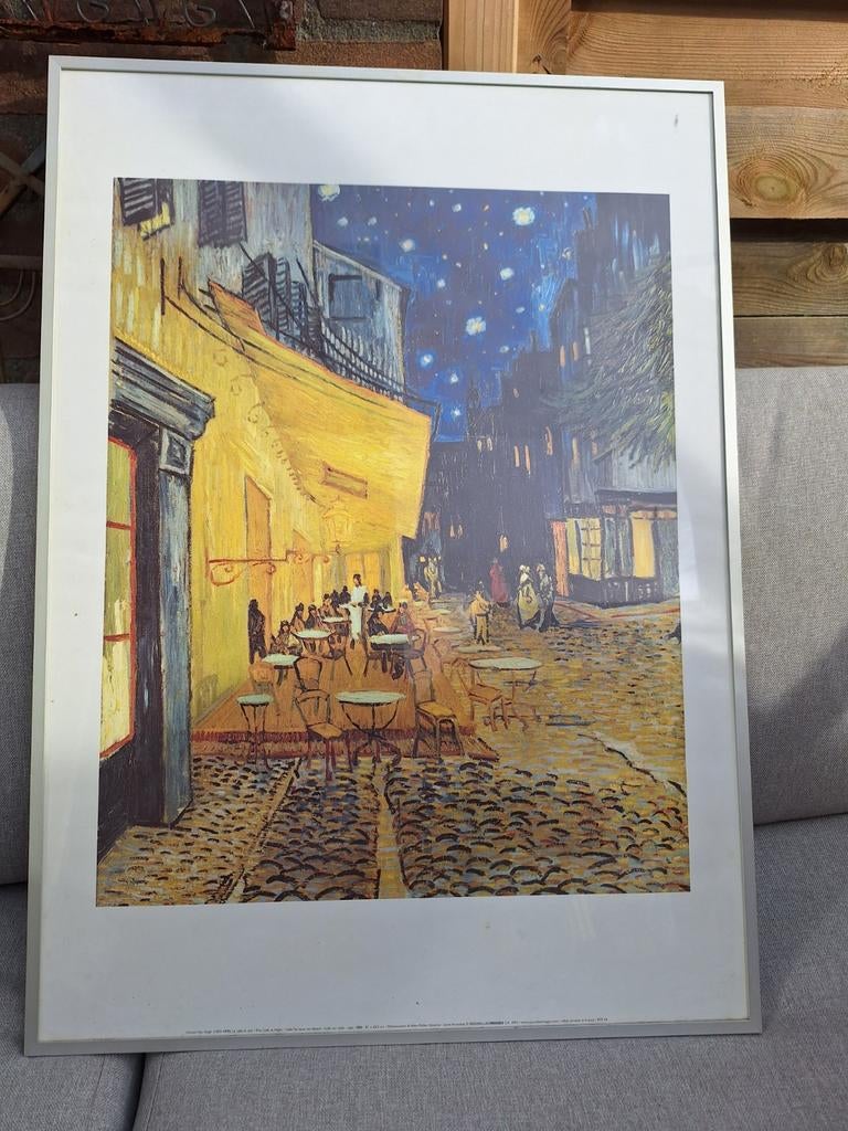 Foto schilderen Vincent van Gogh  The Cafe at Night, Ophalen of Verzenden