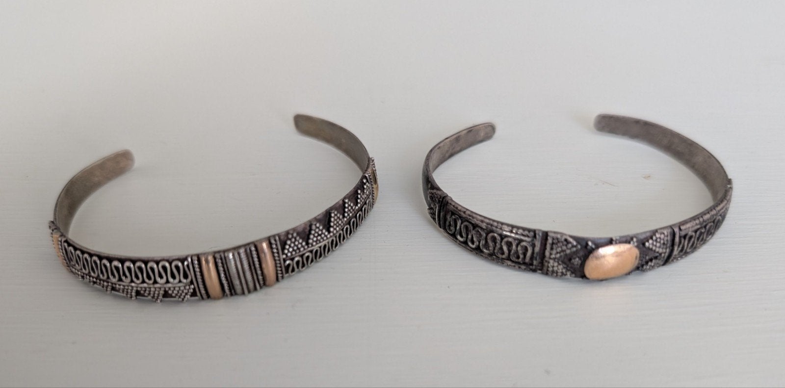 2 Indonesische armbanden Balinees zilver, Sieraden, Tassen en Uiterlijk, Armbanden, Ophalen of Verzenden, Zilver, Zilver