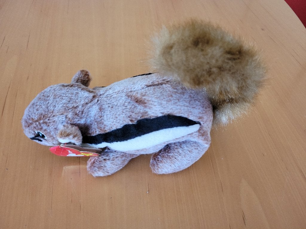 Ty Beanie Baby Eekhoorn Chipper, Ophalen of Verzenden, Zo goed als nieuw, Overige typen