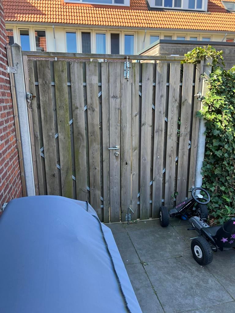 2 poorten tbv schutting in prima staat., Ophalen, Minder dan 3 meter, Hout, 1 tot 2 meter