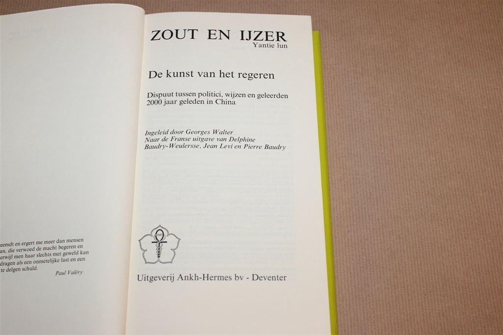 Zout en Ijzer — Politiek Dispuut in Oud China, Ophalen of Verzenden, Gelezen, Overige onderwerpen, Achtergrond en Informatie