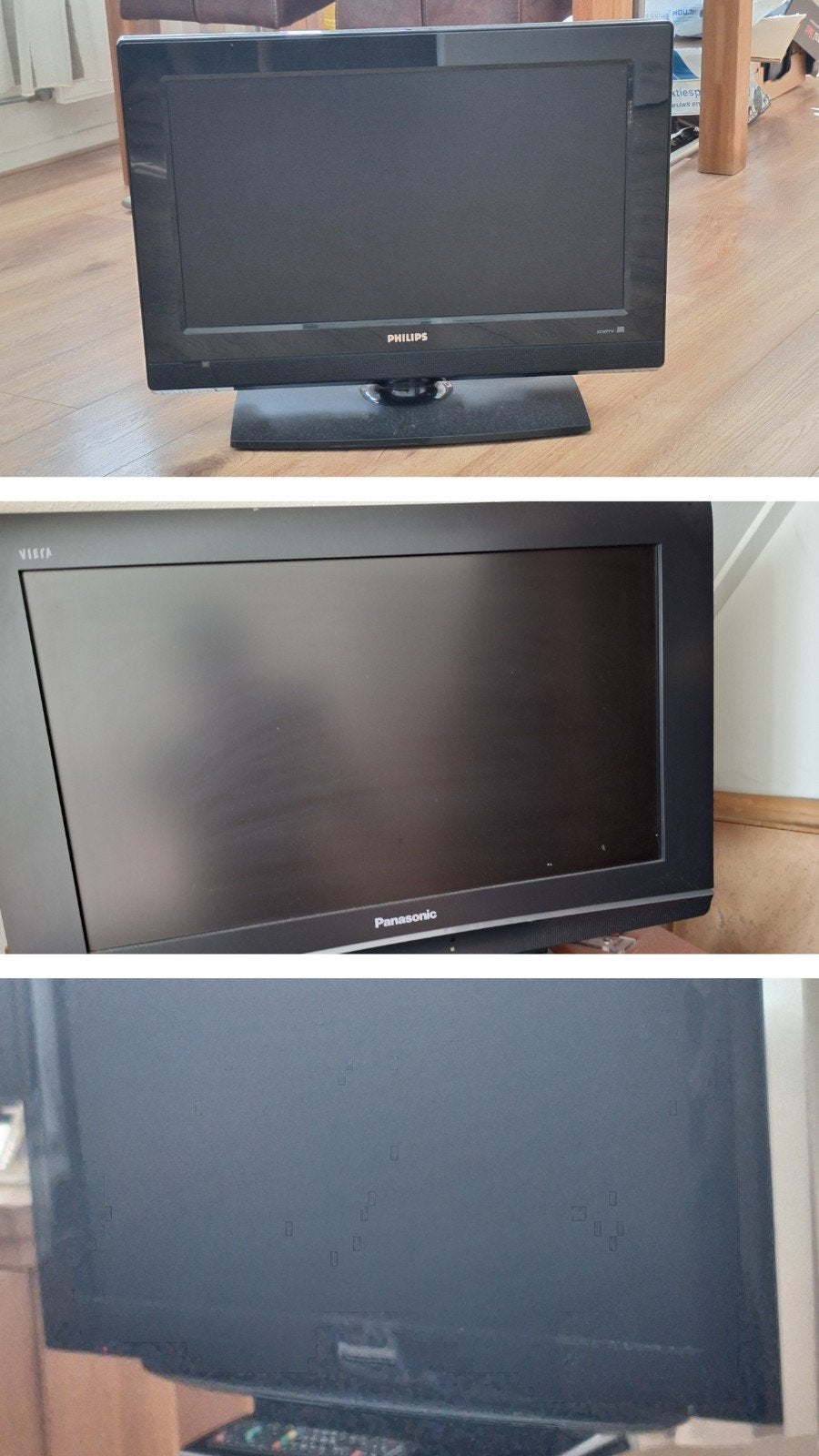 3x Flatscreen TV Partij - 2x Panasonic & 1x Philips L, Philips, 50 Hz, Zo goed als nieuw, HD Ready (720p)