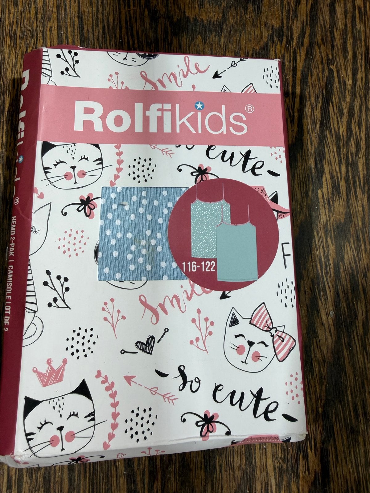 Rolfikids Hemd 2-pak Camisole 116-122, Kinderen en Baby's, Kinderkleding | Overige, Ophalen of Verzenden, Nieuw, Meisje